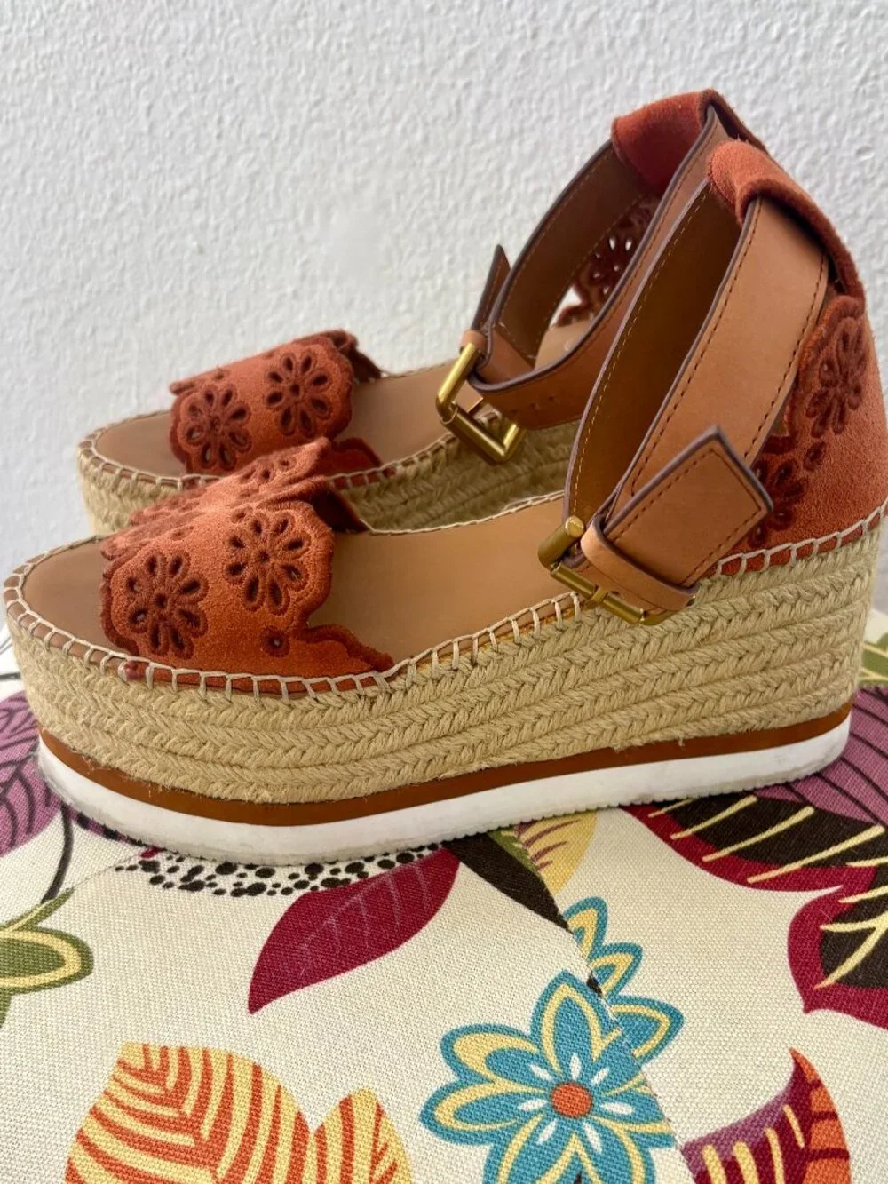 See by Chloe Glyn Floral Espadrille Sandals